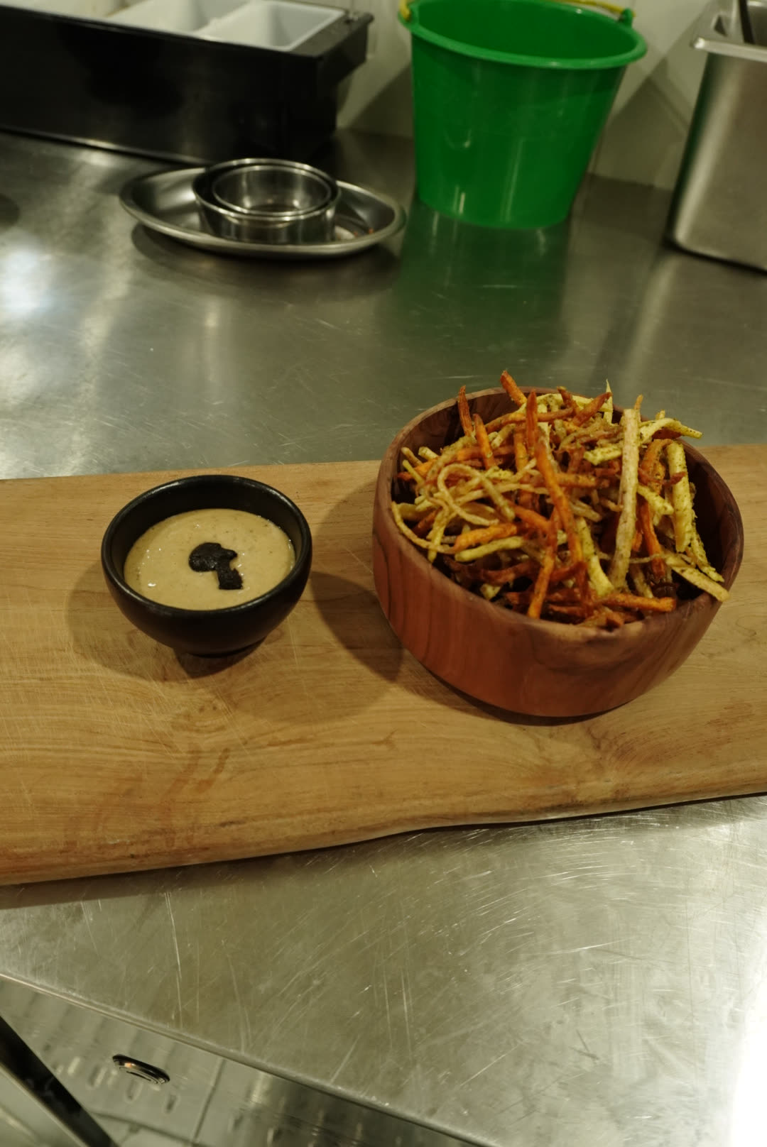 Orama fries with black garlic mayonnaise